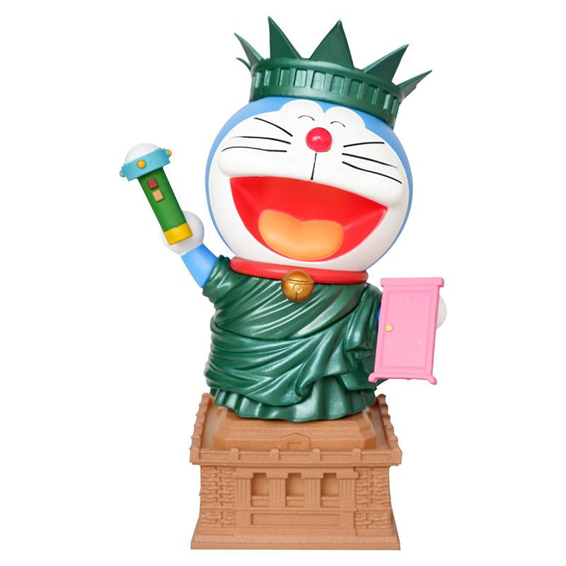 Doraemon Of Statue Liberty Pvc Display Action Figures Model Toy Gifts Decoration