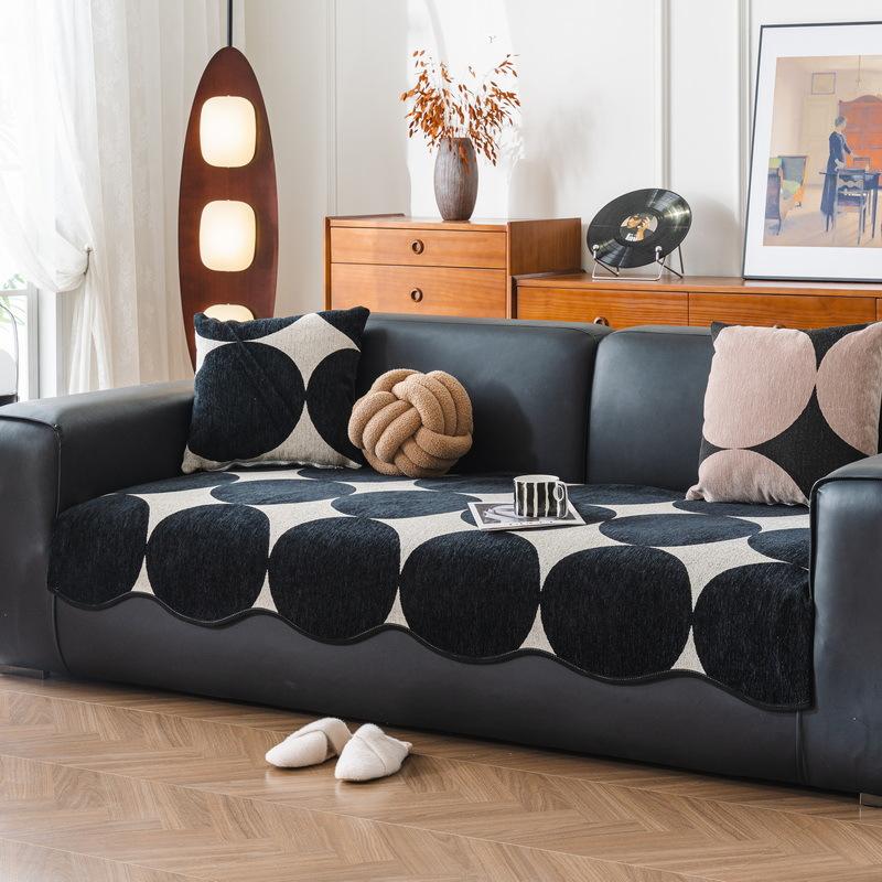 French Special-shaped Sofa Cushion for All Seasons, New High-end Anti-slip Cushion, Irregular Straight Cover Cloth