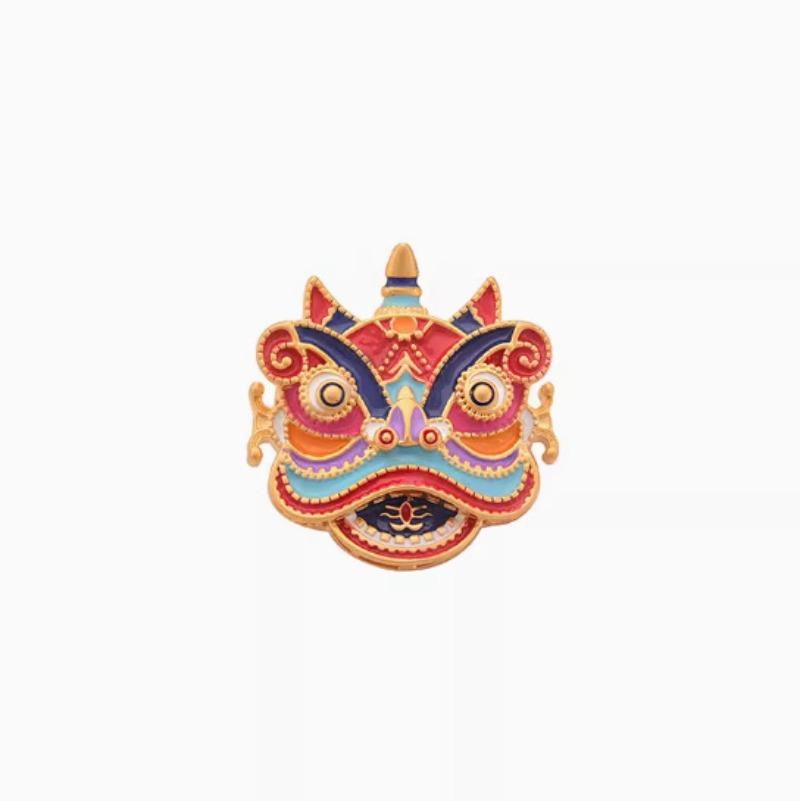 1Pc Classical Elegant Lion Brooch Pin Chinese Aesthetics Retro Personalized Jewelry Accessories Trendy Charm Gift Spread Culture