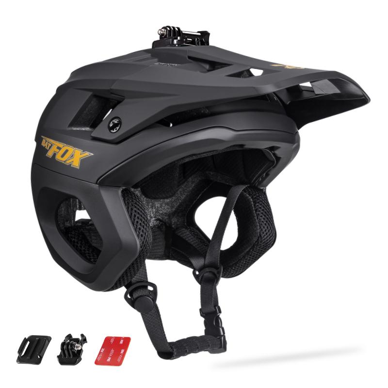 BATFOX Mountain bike helmet men s 3/4 bicycle helmet mtb casco bicicleta cycling enduro mtb helmet for bicycle casco ciclismo 52-54cm чёрный