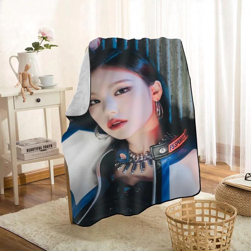 Modern ITZY KPOP Blanket On For The Sofa/Bed/Car Portable 3D Blanket For Kid Home Textile Fabric 0524