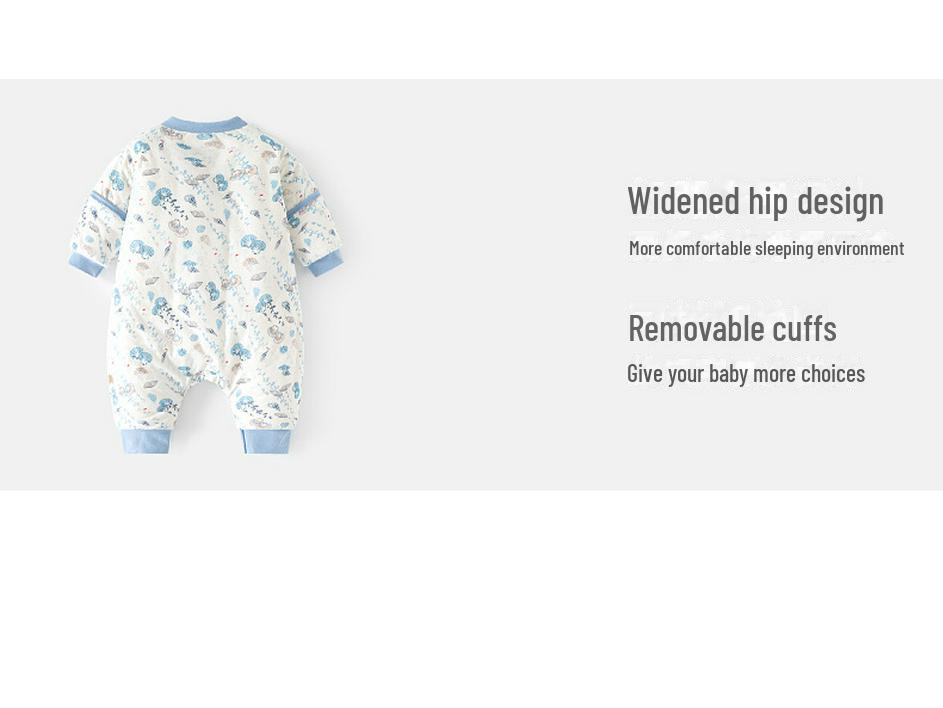 Newborn Anti-Kick Split Leg Sleeping Bag - Thick, Padded, and Zippered for Autumn and Winter