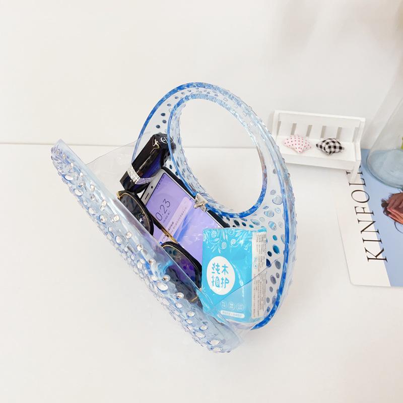 2023 New Handbag Women Transparent Summer Acrylic Bags Diamond Encrusted Evening Bags Luxury Designer Wedding Clear Bags