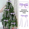 24pcs Velvet Bow Tie Christmas Party Hanging Accessories