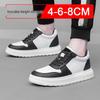 Men's 8cm Invisible Height Increasing Shoes - Breathable White Outdoor Sports & Casual Sneakers