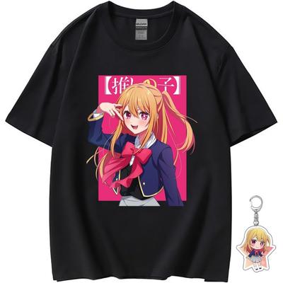 Oshi No Ko Shirt for Women Men Anime T-Shirt Casual Unisex Costume Ai Hoshino, Free Keychain(1)