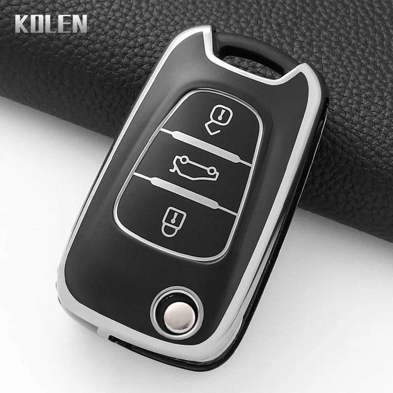 New Tpu Car Key Case Cover Fob For Hyundai I20 I30 Ix20 Ix25 Ix35 Elantra Accent For Kia Sportage Rio 3 Soul Optima Ceed K5 Bag