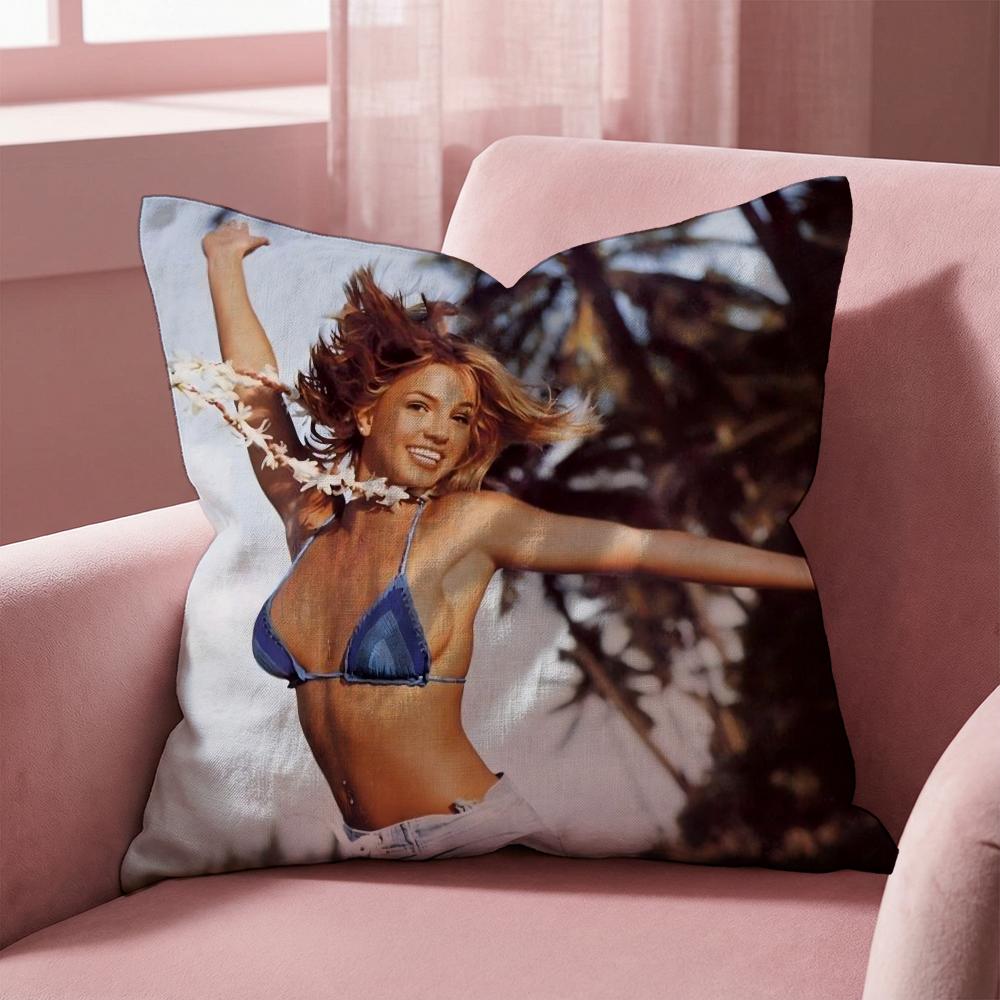B-Britney Spears SINGER Cushion Cover Multi-Scene Pillow Cover for Home & Car - Reversible, Soft & Durable for Daily Use