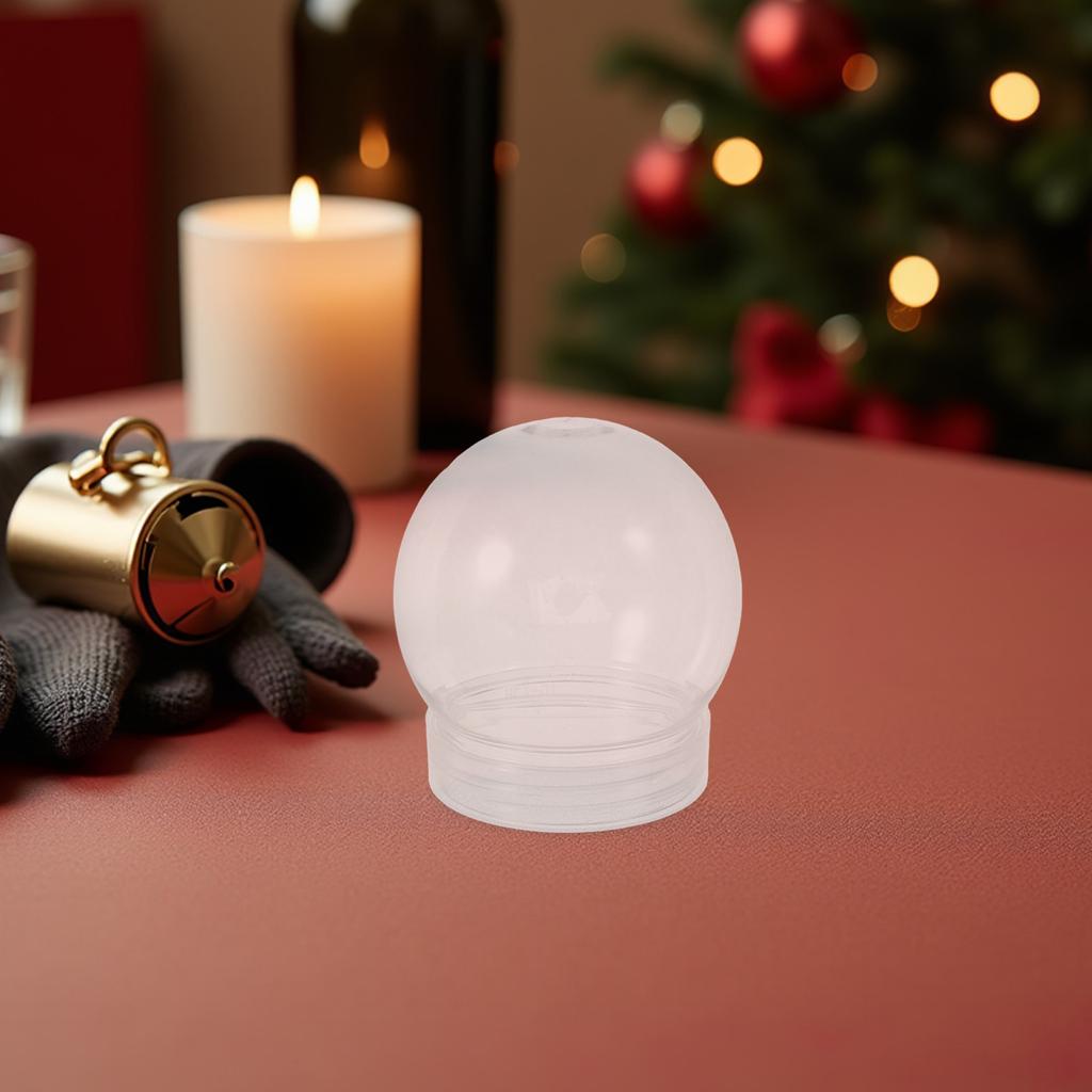 24Pcs Safe Sturdy Empty Clear Plastic Snow Globe DIY Water Globe Craft Supply for Holiday Decor Crafts Making Xmas DIY Globes