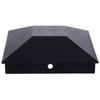 6Pcs Waterproof Pyramid Post Caps with Screws 3.5x3.5in Posts Top Protector Weather Resistant Replacement Fence Column Toppers