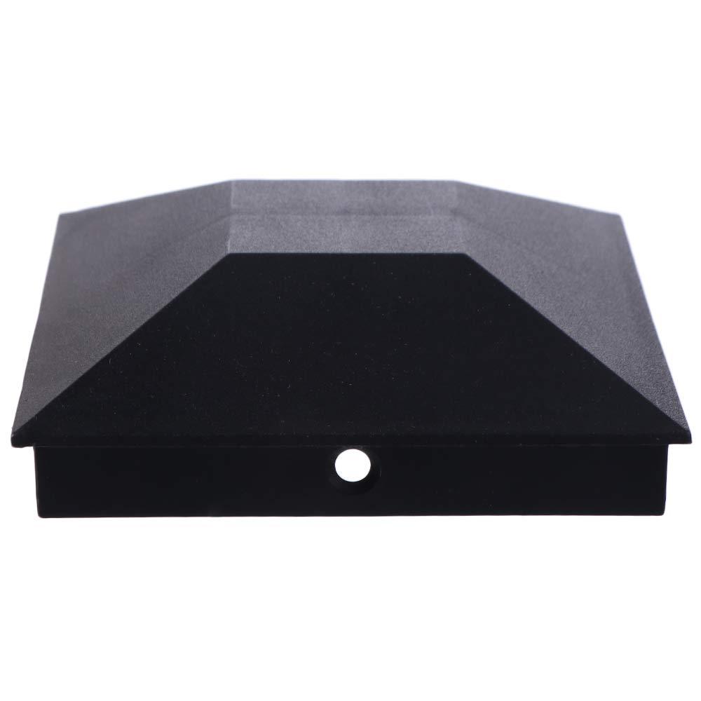 6Pcs Waterproof Pyramid Post Caps with Screws 3.5x3.5in Posts Top Protector Weather Resistant Replacement Fence Column Toppers