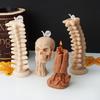 Halloween Skull Candle Silicone Mold Table Ornament Mould DIY Plasters Mold