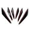 6PCS/Set Carbon Fiber Pattern Universal Front Bumper Spoiler Modified Bumper Air Knife Lip Decorative Strip Car Tuning