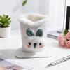Plush Lined Eyeglass Stand PU Leather Glasses Box Cute Eyeglass Holders  Desk Organizer