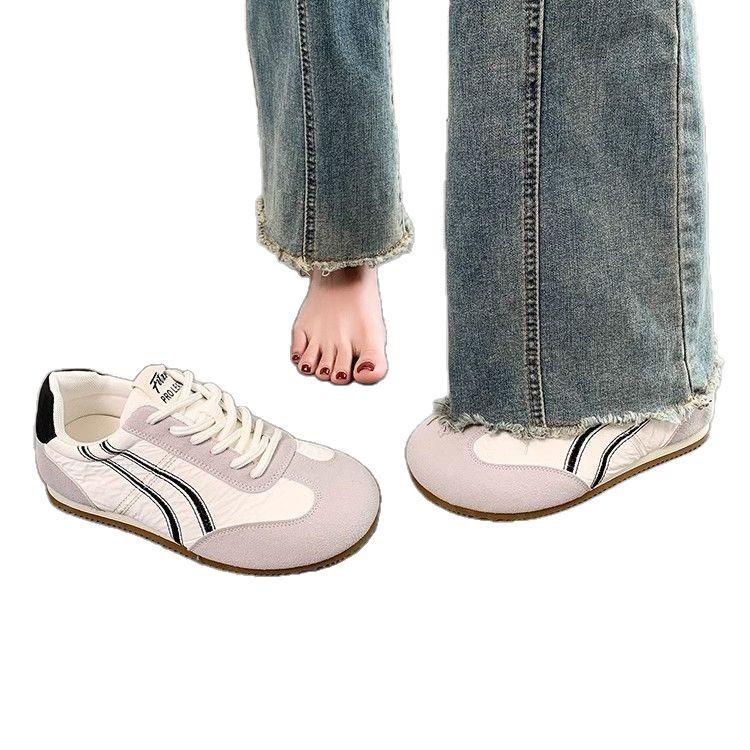 2025 new German training shoes women's casual shoes spring and summer popular versatile little white Forrest Gump shoes flat sports board shoes