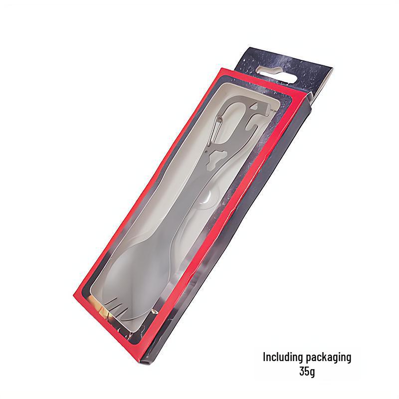 Stainless Steel Portable Camping Fork & Spoon Set with Bottle & Can Opener
