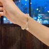 Handmade Korean Style Double Layer Baroque Freshwater Pearl Bracelet for Women