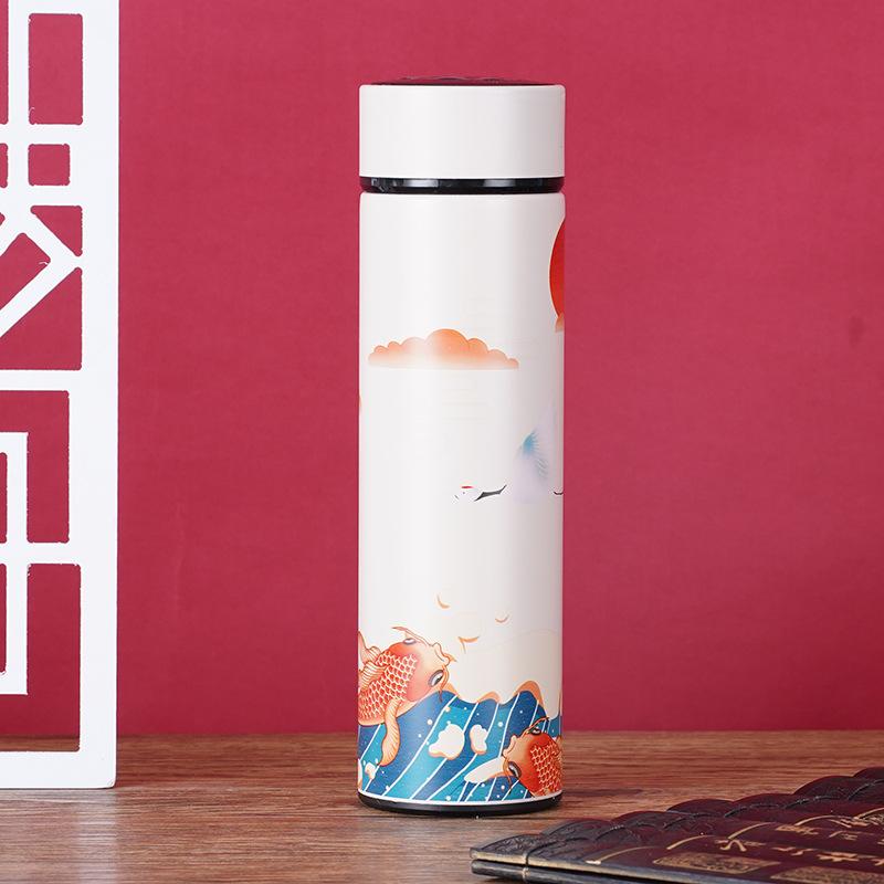 Large Capacity Multi-function Thermos Cup 500ml Vacuum Flasks Portable Stainless Steel Thermos Cup Water Bottle Travel Tea Mug Office Thermos Cup