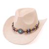 New western cowboy hat hand-woven five-point paper straw hat Panama European and American style jazz hat men's and women's spring and summer gift hat