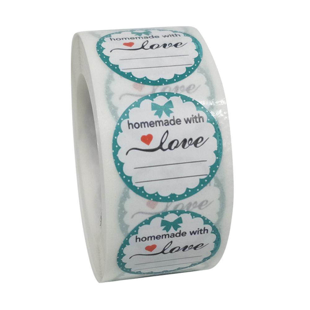 100-500Pcs Premium-Quality Handmade Premium-Quality With First-Class Love First-Class Stickers 1Inch Superior-Grade Round Top-Grade Flowers