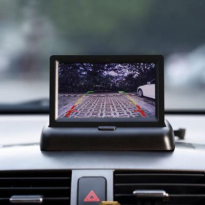 1 Set 4.3 Inch Display LED Screen High Definition Foldable Universal Car DVD Multi Modes Backup Camera System
