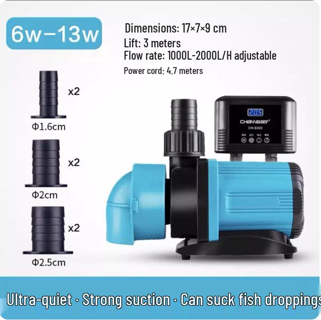 Chuangning Ultra-Quiet Submersible Fish Pond Pump, Bottom Suction & Amphibious Circulation, Variable Frequency Water Pump.
