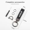 YBVX3 Carbon Leather Luxury Car Logo Keychain Zinc Alloy Emblem Keyring For KIA EV6 Stinger RIO Sorento Picanto Ceed Borrego Syros K4