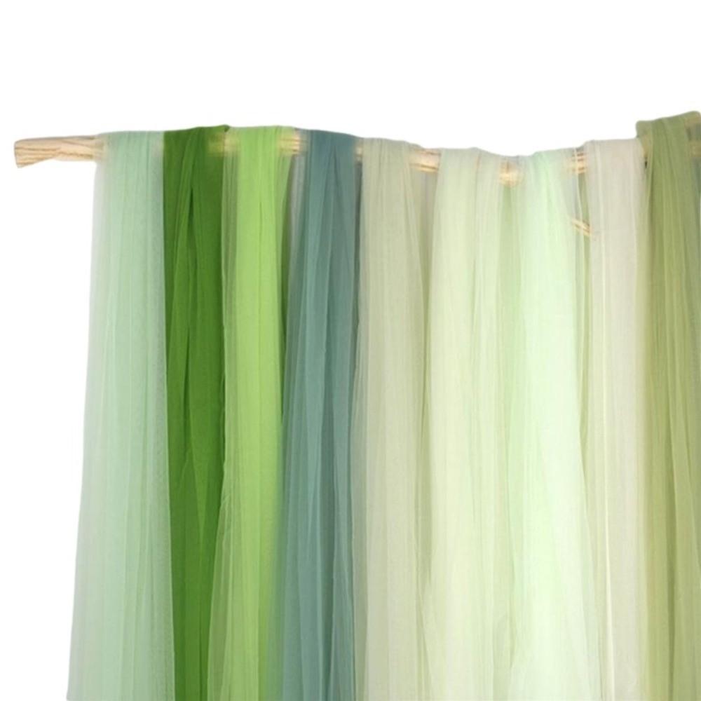 Sfondo 160X100cm Tessuto Morbido in Tulle Rete Morbida e Densa Tessuto a Rete Trasparente Filo Verde Colore Solido Rete Morbida Tulle Arco Nuziale