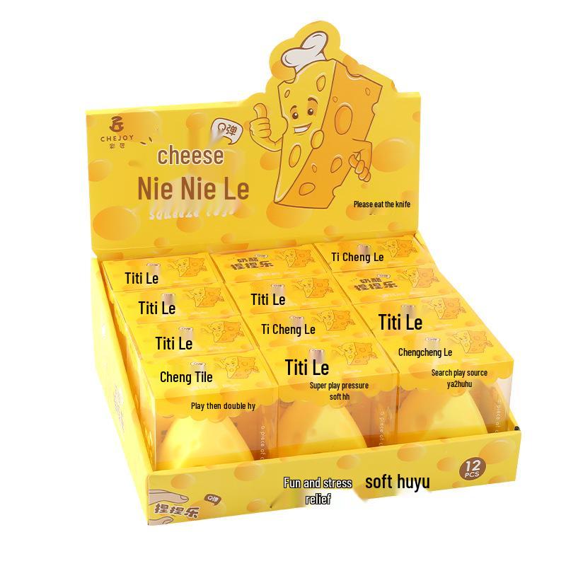 Mini Cute Cheese Simulation Stress Relief Squeeze Toy