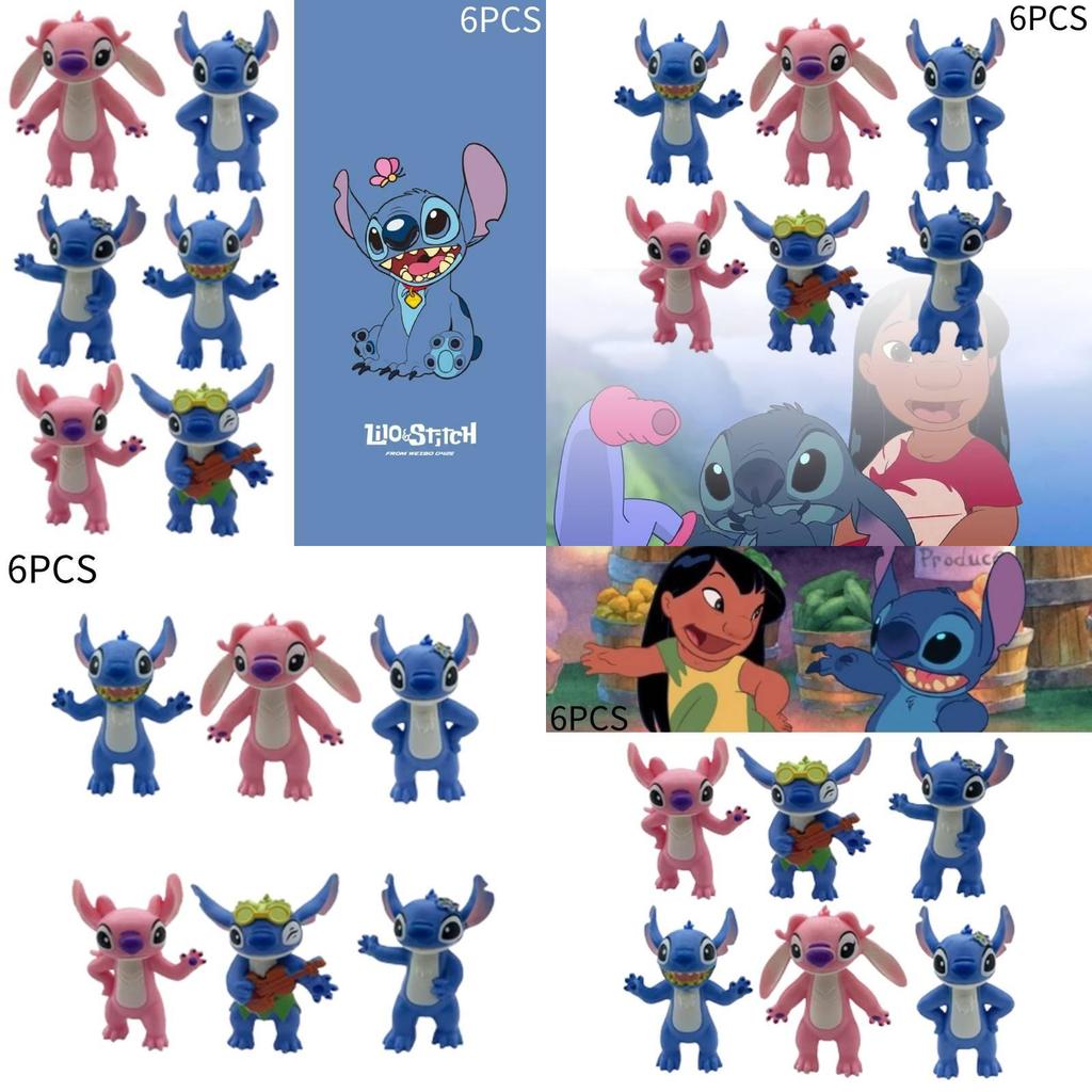 6-pack Of Sturdy 8cm Stidi Figure Toys For Cake Decoration 150g Plastic Material
