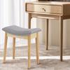 Vanity Stool Vanity Chair Saddle Cushion Ottoman Stool Chair with Solid Wood Legs, Modern Piano Bench Makeup and Foot Stool