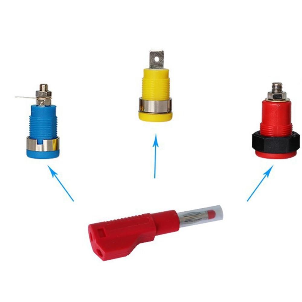 with Transparent Sheath Banana Socket Continuable Insertion Banana Jack Banana Plug  for 4mm plug