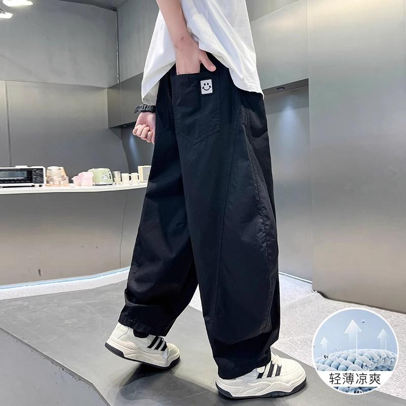 Boys' Pants Summer Thin Style Boys 2025 New Big Kids Summer Casual Long Pants Comfortable Children's Mosquito-Repellent Pants