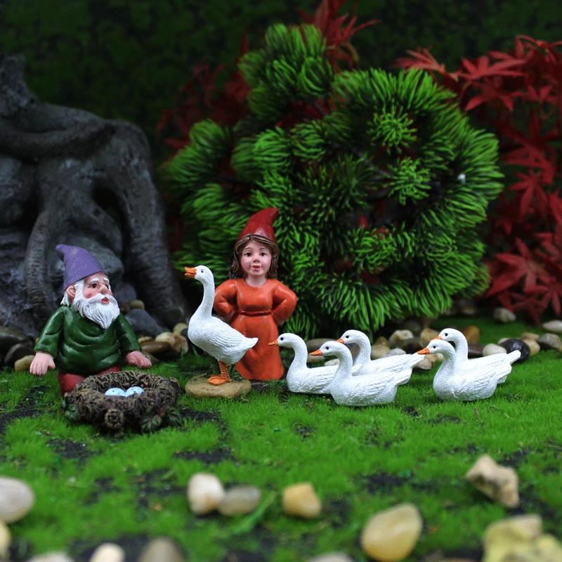 Model Dwarves Resin Simulated Duck Tabletop Figurine Micro Ornament Landscape