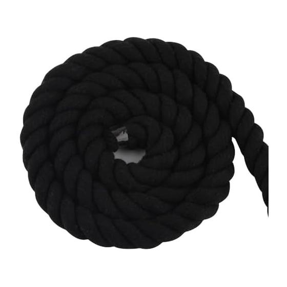 Colored Cotton Rope 20mm 3 Piece Cotton Rope 2M Soft Thick Craft Natural Cotton Handmade Interior Decoration DIY (Black, 20mm/2M)