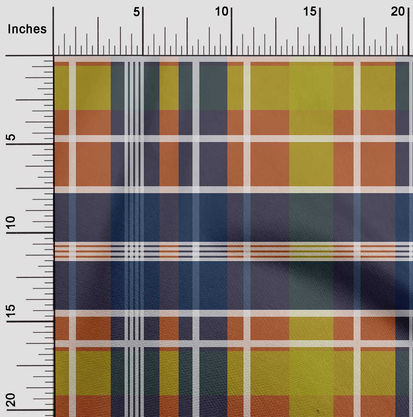 

OneOone Cotton Flex Fabric Madras Check Print Тканина на ярди шириною 40 дюймів 42 Inch Wide - Viscose Chiffon помаранчевий