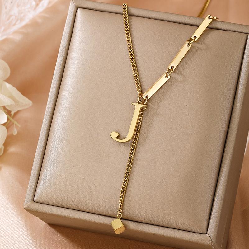 

Женское ожерелье с подвеской Рабочее место Поездка на работу Высокая твердость Вечеринка Мероприятие 26 букв Ожерелье с кисточкой Повседневное ожерелье на каждый день Подарок J золотой