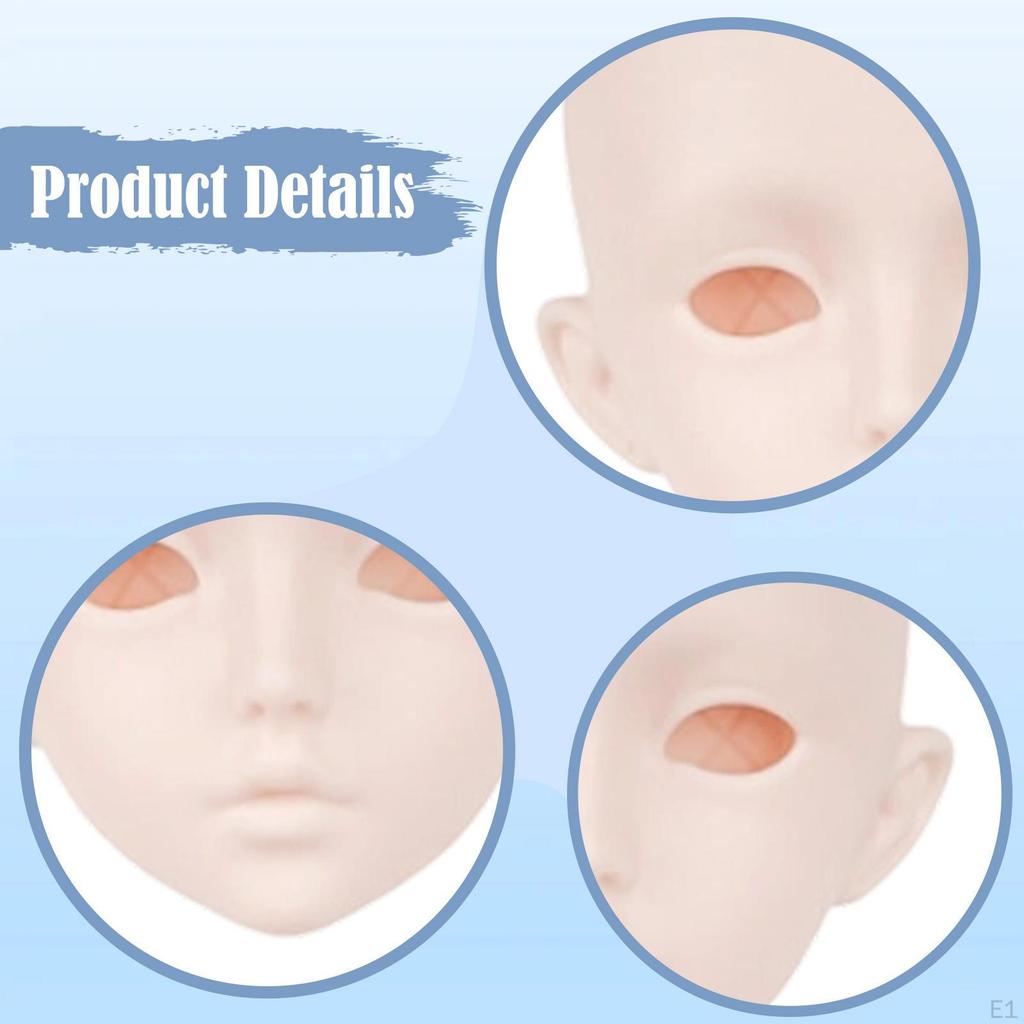 1/3 BJD Doll Head Single Bald Collector Enthusiast Photography Prop Face Ups Unpainted