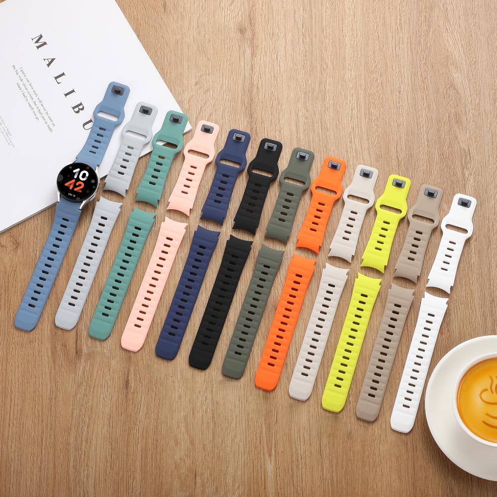 No Gap Sport Silicone Strap For Samsung Galaxy Watch 7/FE/6/5/4 44mm 40mm Bracelet Watchband Watch 6-4 Classic 47mm 43/46mm Belt