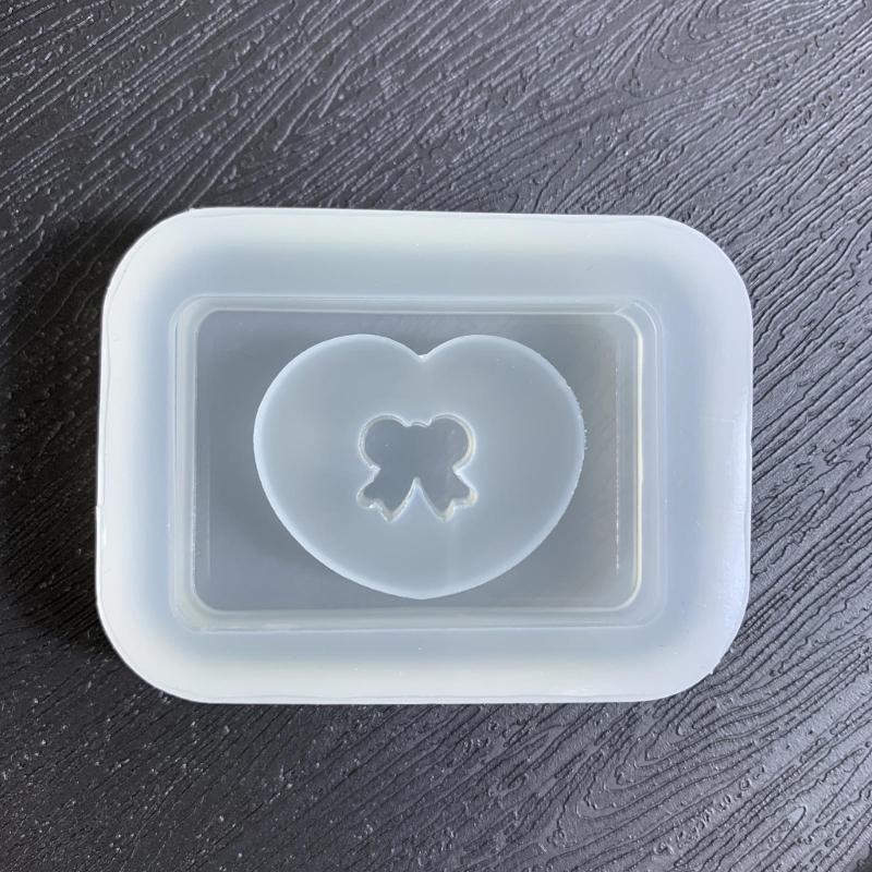 Shiny Silicone Decoration Molds Angel Bear Bowknot Ornament Keychain Mold DIY Pendant Jewelry Epoxy Resin Crafting Mold