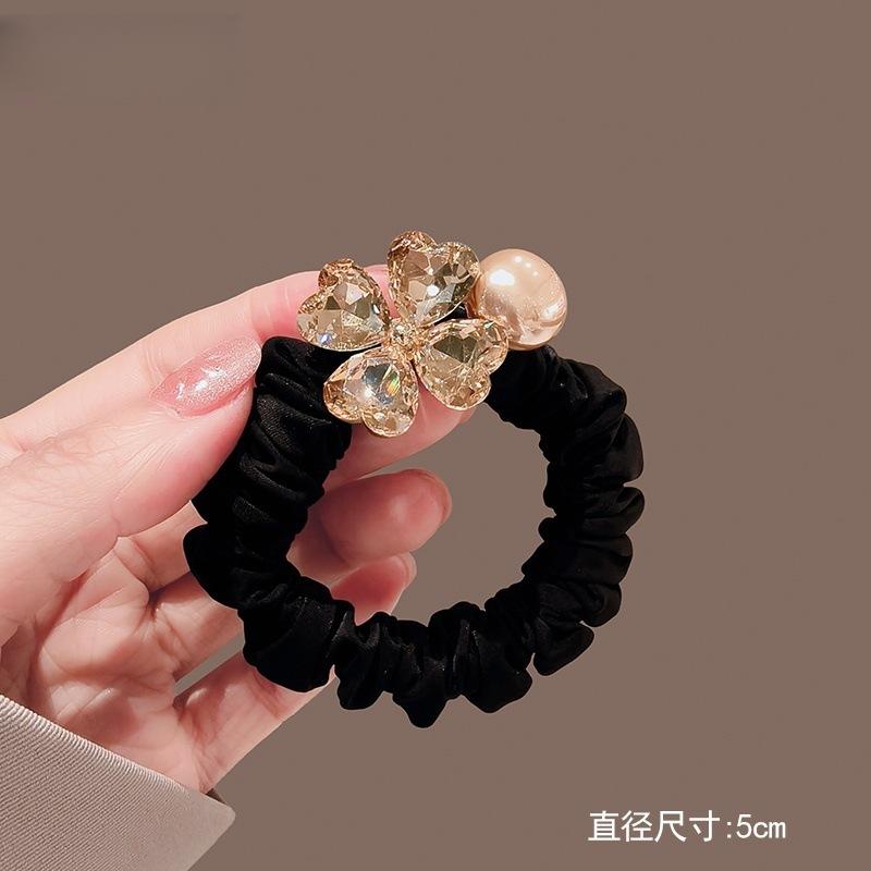 Super Immortal Butterfly Hair Rope Mori Imitation Crystal Durable Headrope Delicate Hair Tie Women's Rubber Band Hair Rope Headgear