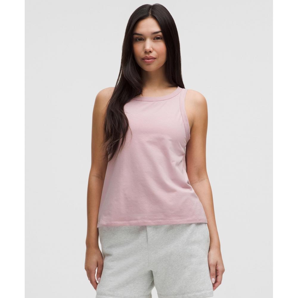 

Lululemon Cotton Blend Open Back Tank Top Pink Peony XXS