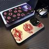 Red Lip Pattern Electroplate Silver IMD Phone Case For iPhone 16 Pro Max 11 12 13 14 15 7 8 Plus X XS XR Shockproof Back Cover