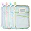 A4 Double Layer Mesh Zipper Storage Bag Large Capacity Perspective Organizer For School Office Supplies Folders Documents Stationery Accessories