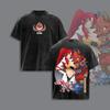 Littner Yoko Print T-shirt Anime Tengen Toppa Gurren Lagann Clothing Men Women Tshirts Retro Washed T Shirt Harajuku Cotton Tops