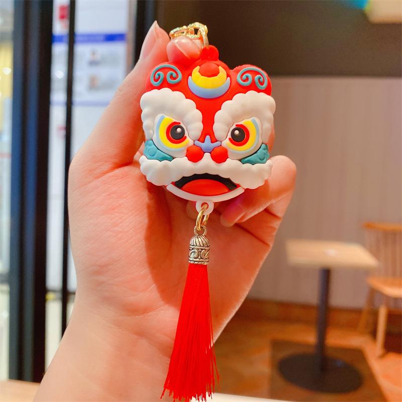 New Cartoon Guochao Opera Panda Cute Doll Keychain Bag Pendant Car Key Chain Gift