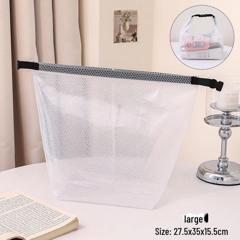 High-Capacity Waterproof Portable Toiletry Bag with Snap Closure