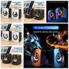 Loudspeaker Computer Speaker with Light PC Sound Box USB Wired Speakers Portable   Music Player