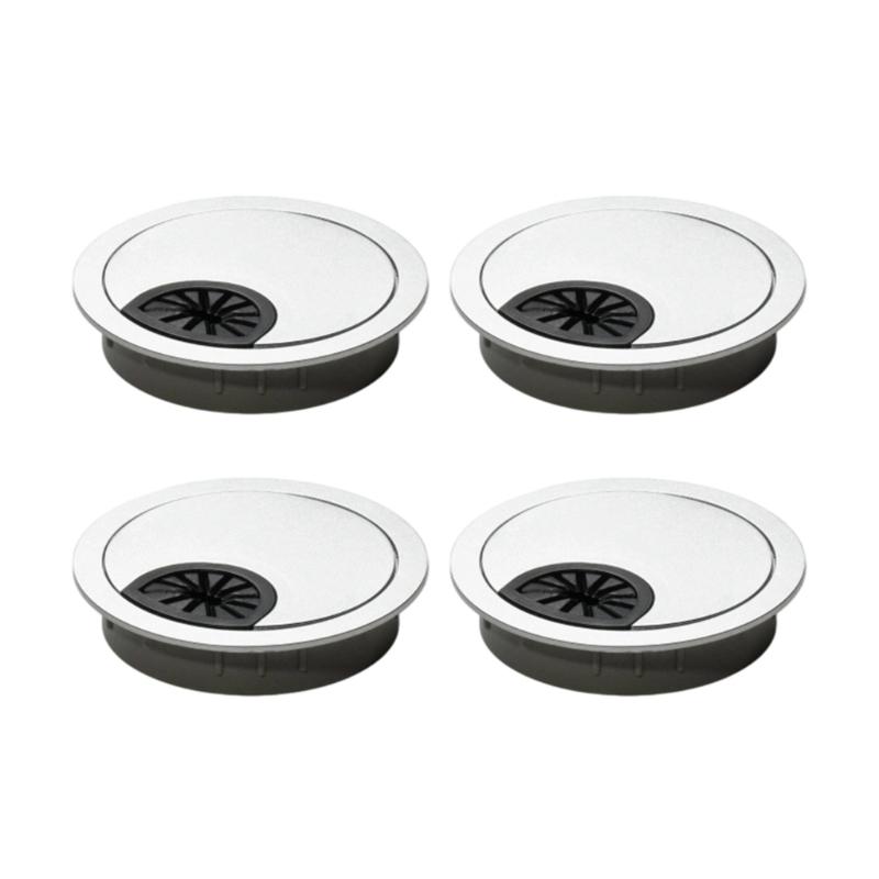 ABS Cord Hole Cover For Office Desk Wire Organization Modern Cable Management Desk Grommet For Neat Work