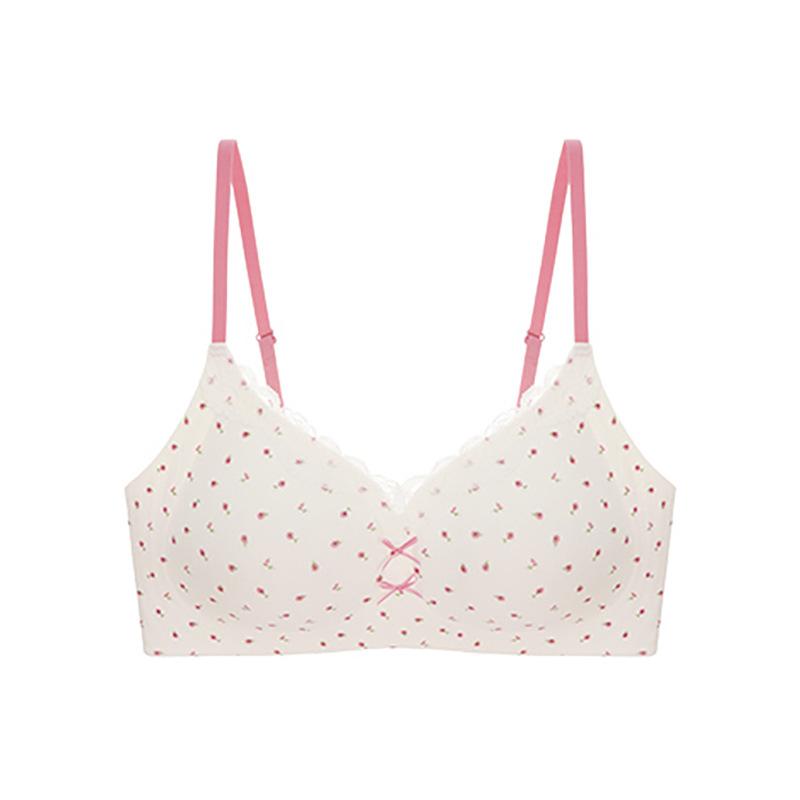 Japanese seamless pure cotton thin underwear women's small breasts gather anti-sagging French comfortable lace student girl bra